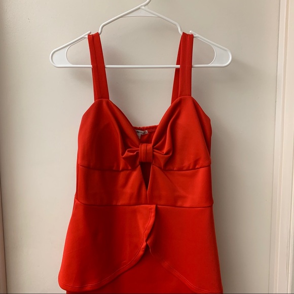 Charlotte Russe red peplum dress - Picture 3 of 6